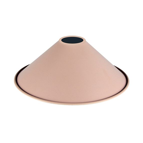 Abat-jour métal conique ø220mm rose poudré mat