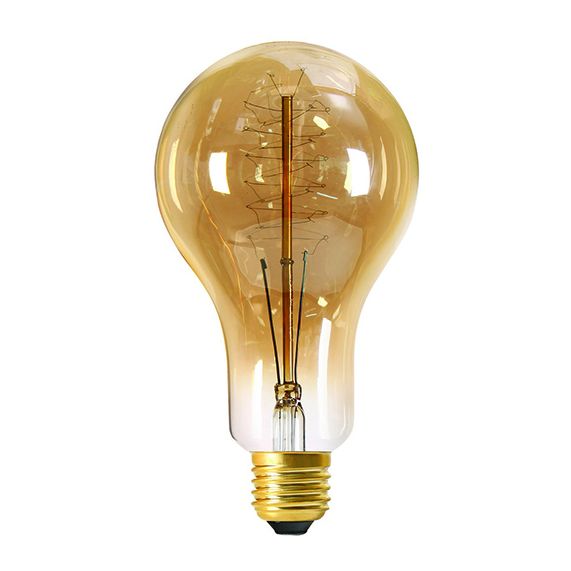 Lampe Filament Métallique Spirale 180mḿ 24W E27 2000K Ambre. 3125460249794