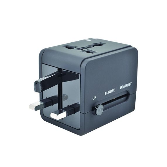 Adaptateur Universel Avec Port Usb Noir