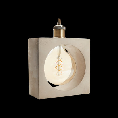 CONCRETE - Square table lamp - E27