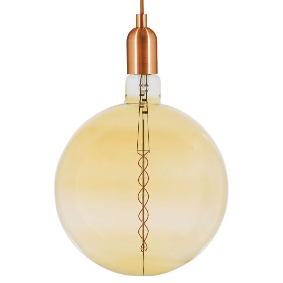 Globe G380 Filament LED TWISTED 8W E40 2000K 400Lm Dim. Amber