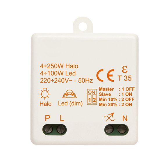 Variateur Led 4/100W à encastrer Pour bouton poussoir