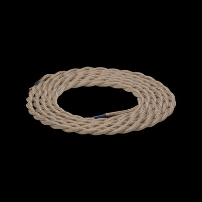 Cable torsadé gris clair 2 mètres 2 x 0,75mm2