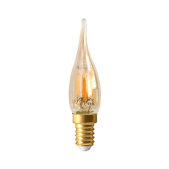 Flamme GS1 E14 Ambrée Filament droit 4W 265lm 2500K dim