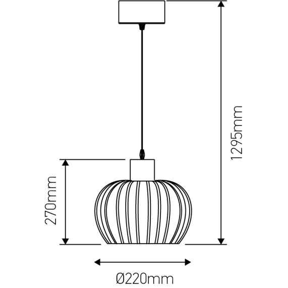FS EL Suspension E27 abat-jour métal Noir extérieur/ intérieur cable PVC L.100cm