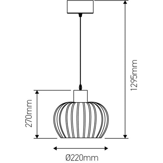 FS EL Suspension E27 abat-jour métal Noir extérieur/ intérieur cable PVC L.100cm