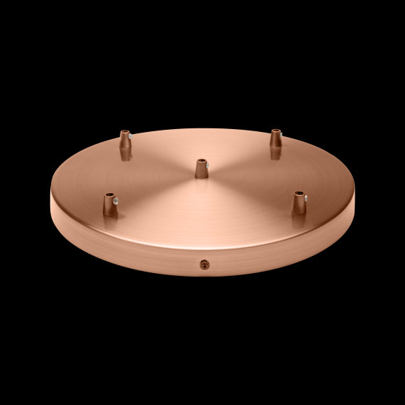 Plafonnier Acier D.300mm Cuivre 5 Sorties + Arrêts Pour Câbles D.6mm EAN 3125461875749