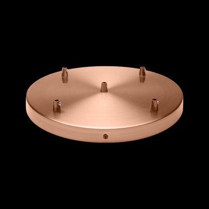Plafonnier Acier D.300mm Cuivre 5 Sorties + Arrêts Pour Câbles D.6mm EAN 3125461875749