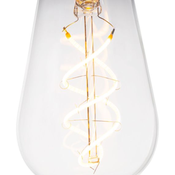 Edison Filament LED TWISTED 8W 530lm E27 2200K Dim. Cl.