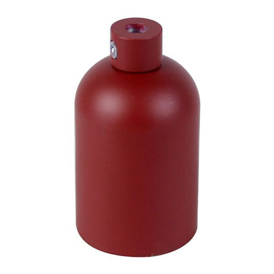 Douille E27 aluminium ø42mm H.62mm rouge brique mat