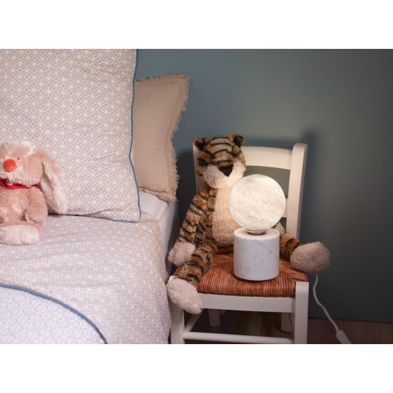 Lampe a poser E27 blanc effet marbre Paros 220-240V IP20 98x90mm