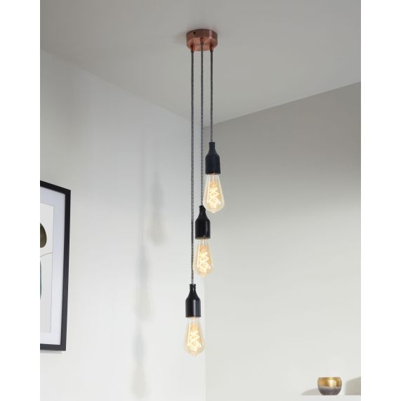 Plafonnier Acier cuivre 3S