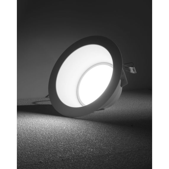 Ymir - Spot encastré LED Ø205x120 enc.Ø180 15W 3000K 1050lm 80° blanc