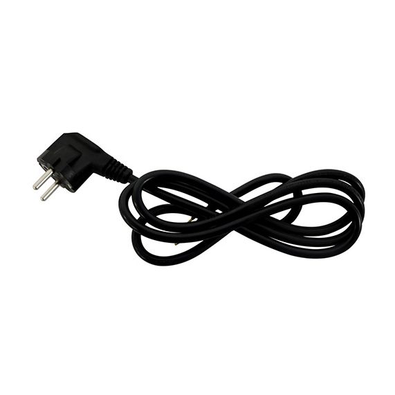 SCordon plastique noir av fiche sans inter euro schuko 3x1mm² 1,50m