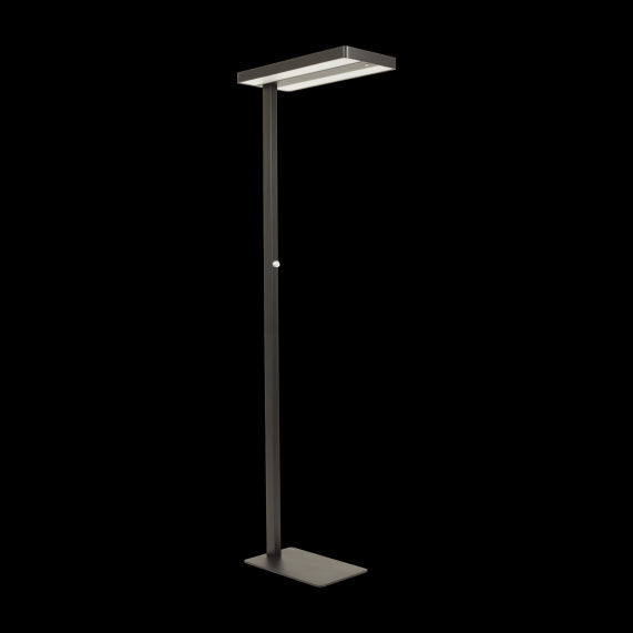 Autonoe - Lampadaire LED 610x280x1950 60W 4000K 5400lm 120° noir Dim PIR