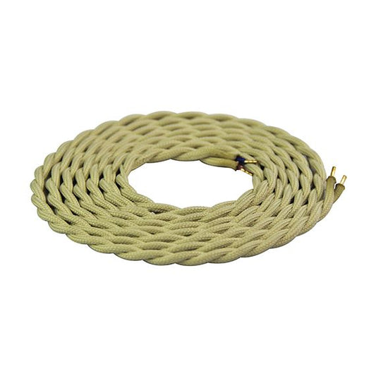 FS Cable torsadé Ivoire 2 mètres 2 x 0,75mm2