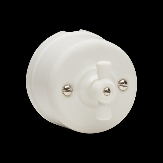 RETRO-CHARM switch porcelain surface mounted white