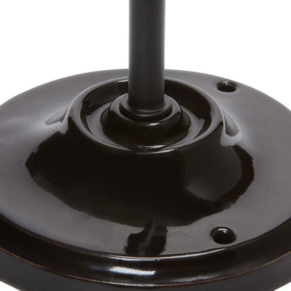 Suspension Rigide Pavillon Et Douille E27 Céramique Noire