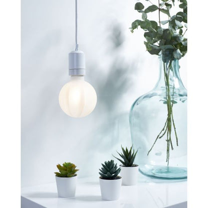 Globe D.100 Facettes Blanc Pd Vis 31,5Mm