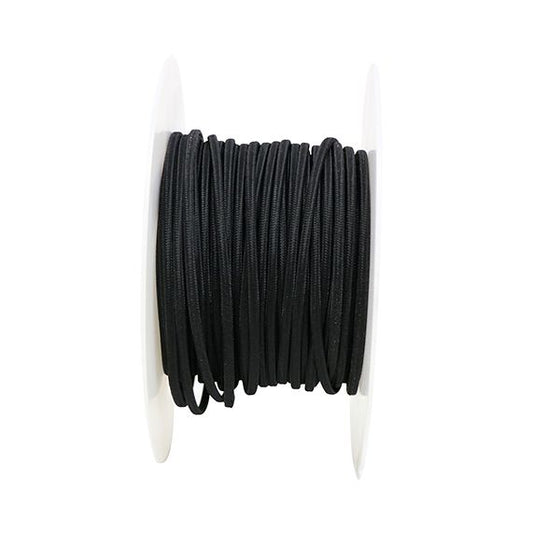 CABLE MEPLAT 2X0,5 TRESSE RAYONNE NOIR (TOURET 50M)