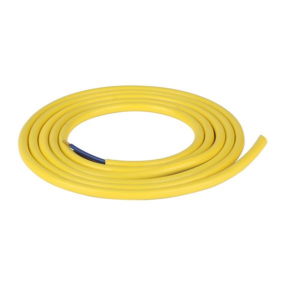 Câble PVC rond 2 x 0.75mm² L.2m jaune citron