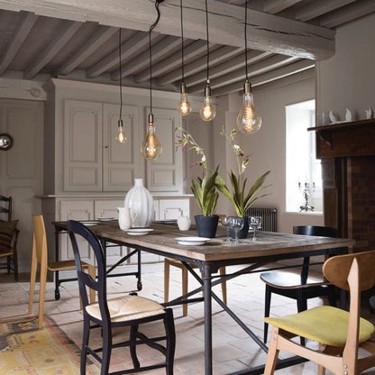 Lampe Filament Métallique Spirale 180mḿ 24W E27 2000K Ambre. 3125460249794