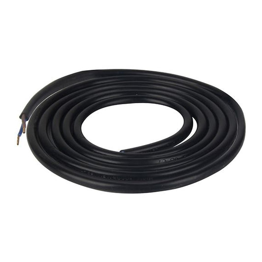 Câble PVC rond 2 x 0.75mm² L.2m noir