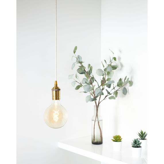 Douille Acier E27 Or Rétro