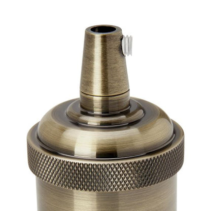 Douille Acier E27 Filetée avec Bague Bronze Rétro