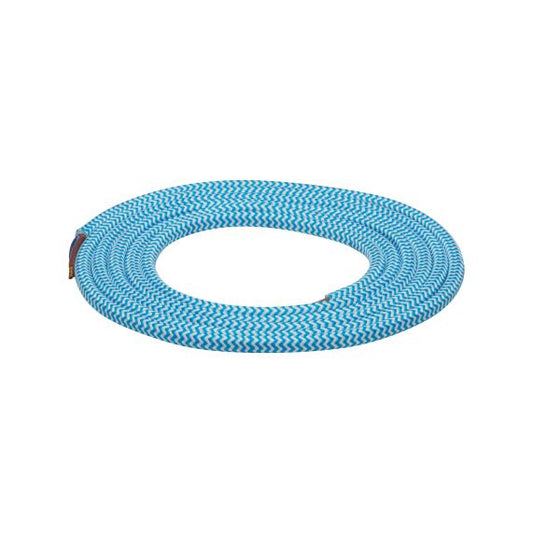 Cable rond chiné bleu 2 mètres 2 x 0,75mm2