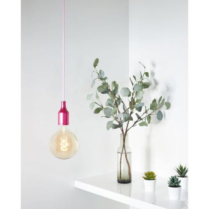 Douille Bouteille Acier E27 Fuchsia