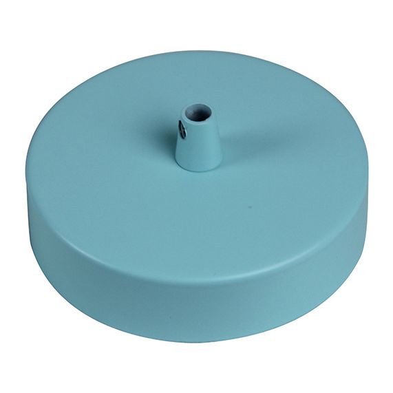 Pavillon acier sortie simple Ø100mm bleu clair mat