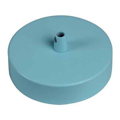 Pavillon acier sortie simple Ø100mm bleu clair mat