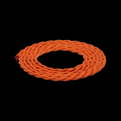 Câble Textile Torsadé 2x0,75mm Orange 2 Mètres