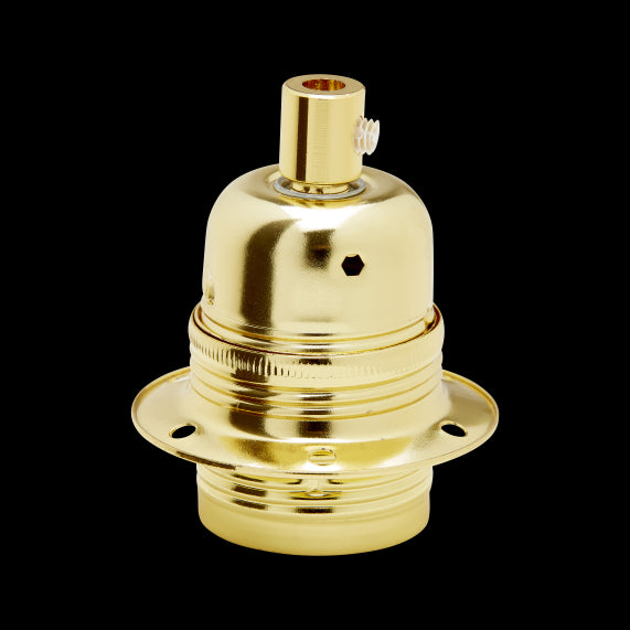 Douille Laiton E27 Filetée avec Bague Or