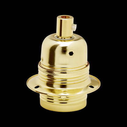 Douille Laiton E27 Filetée avec Bague Or