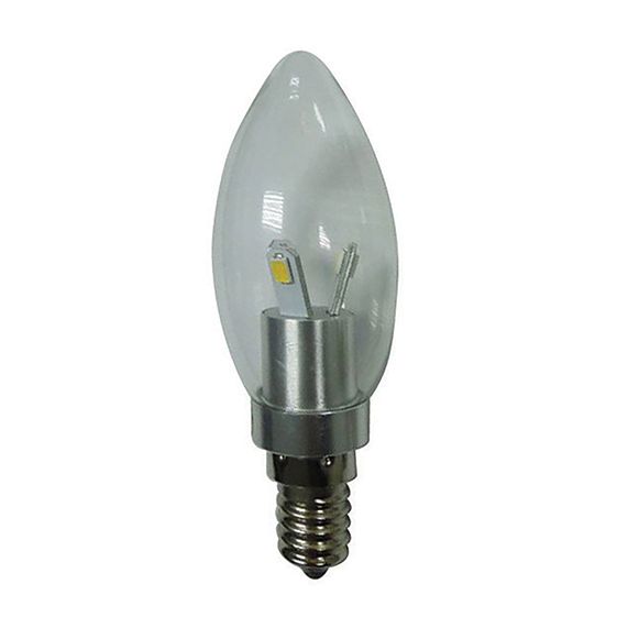 ***PRIX DESTOCKAGE*** Candle "Epi" LED 3W E14 2700K 230Lm Cl. Base Alu