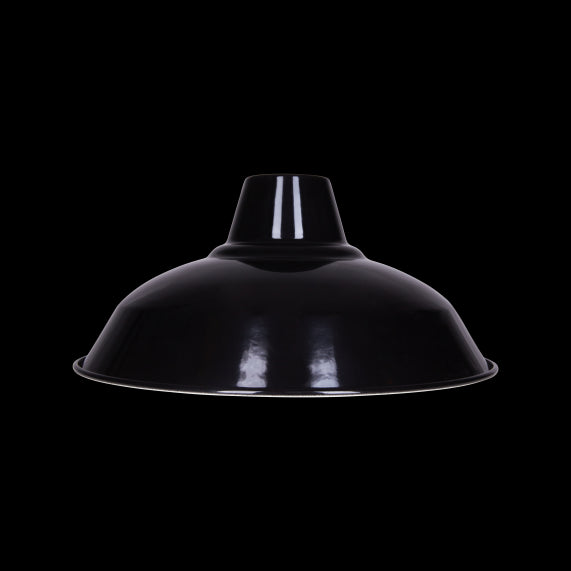 Abat-jour métal industriel ø270mm noir satiné