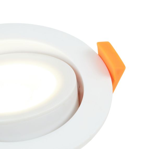 Spot LED Orientable plast D87mm H65mm IP65 6W 4000K 600lm dim Class II