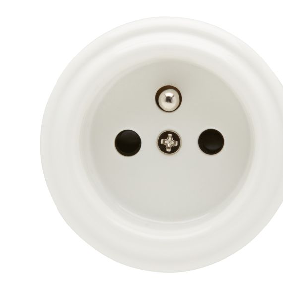 RETRO-CHARM socket porcelain white