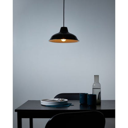 Abat-jour métal industriel ø270mm noir satiné