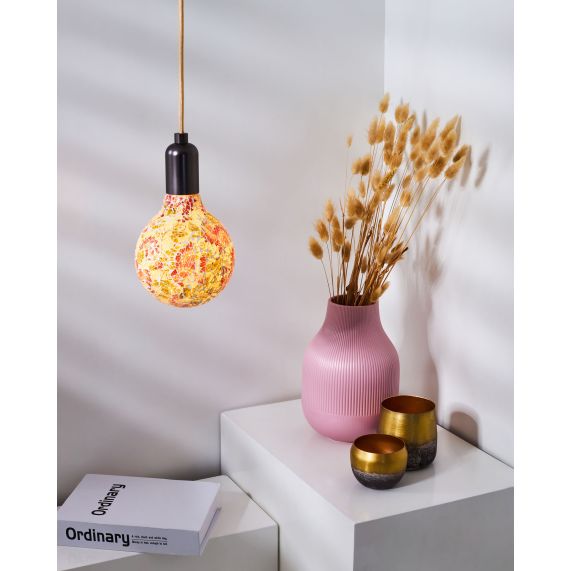 Ampoule MOZAIC florale G125-filament Led-4W-E27-2100K-Dim G