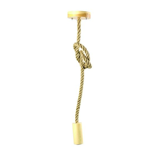 Suspension Hemp rope + wood - E27