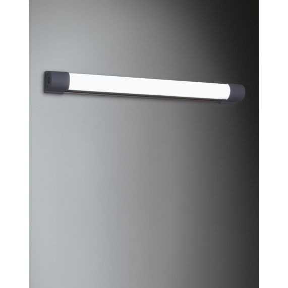 Dione - Batterie tube LED 340x33.5x39 6W 6000K 700-360-75lm 120° argent Dim