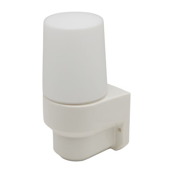 Applique porcelaine E14 av. verrerie opaline blanc