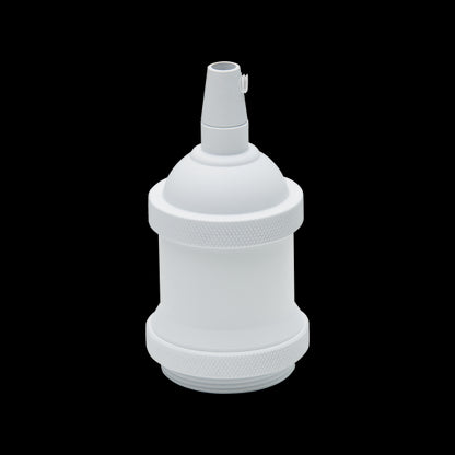 Douille aluminium filetée av. bague ø50mm H.72mm blanc mat
