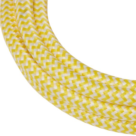 Cable rond jaune blanc 2 mètres 2 x 0,75mm2