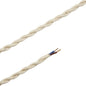 Cable torsadé Blanc cassé 2 mètres 2 x 0,75mm2