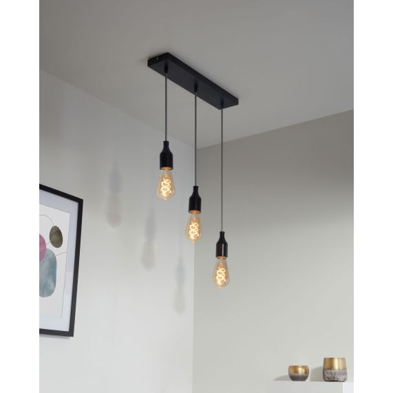 Square ceiling_3 holes_470x95x25mm_black