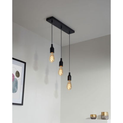 Square ceiling_3 holes_470x95x25mm_black